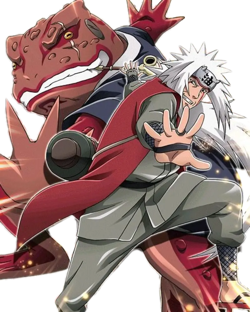 Scene of Jiraiya mentoring Naruto