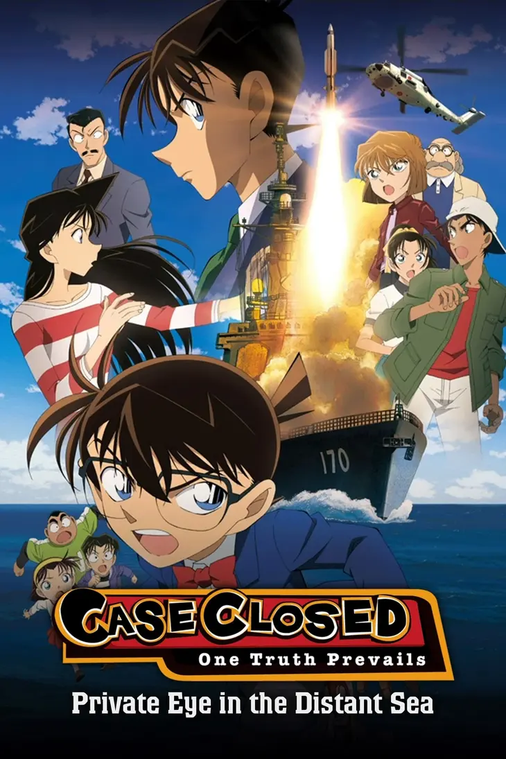 Detective Conan on a ship, sailing through mystery